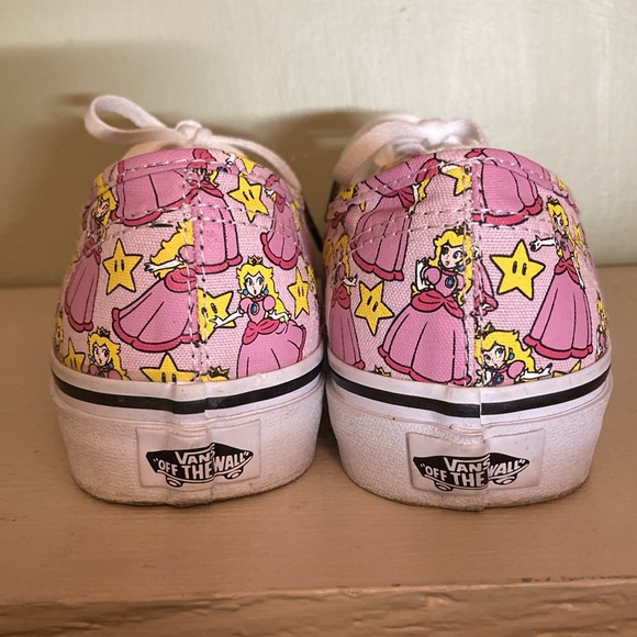 Vans Princess Peach Game Over Nintendo sneakers size 7.5 EUC! - Picture 4 of 5